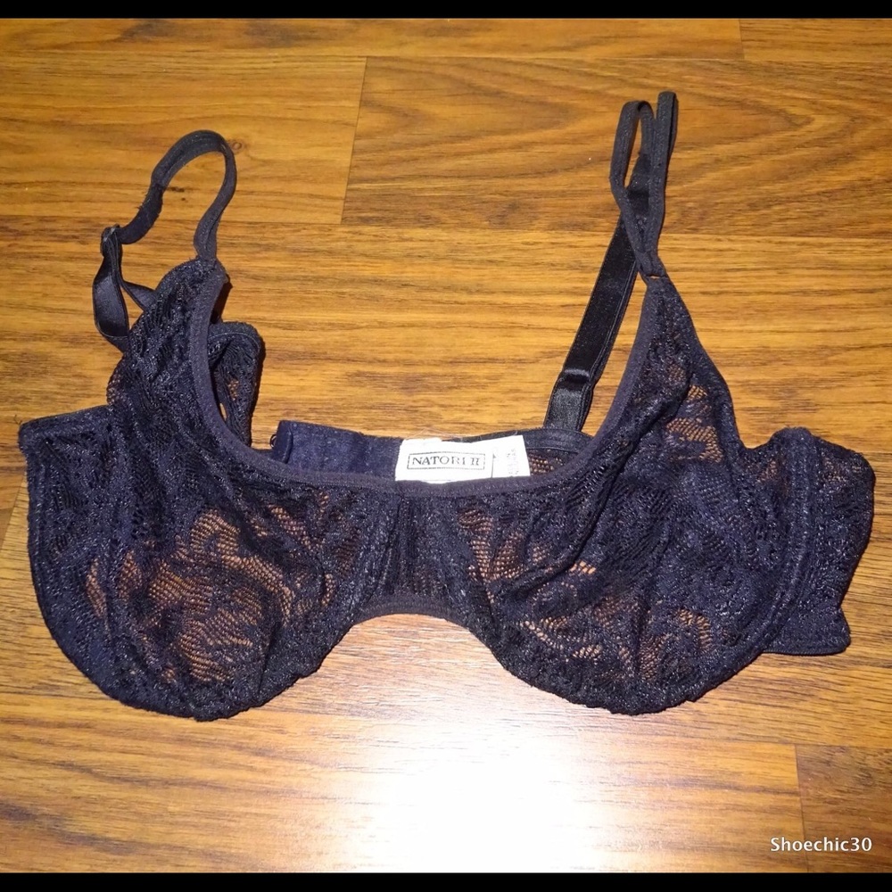 Natori II black lace sexy lingerie sexy bra 36B